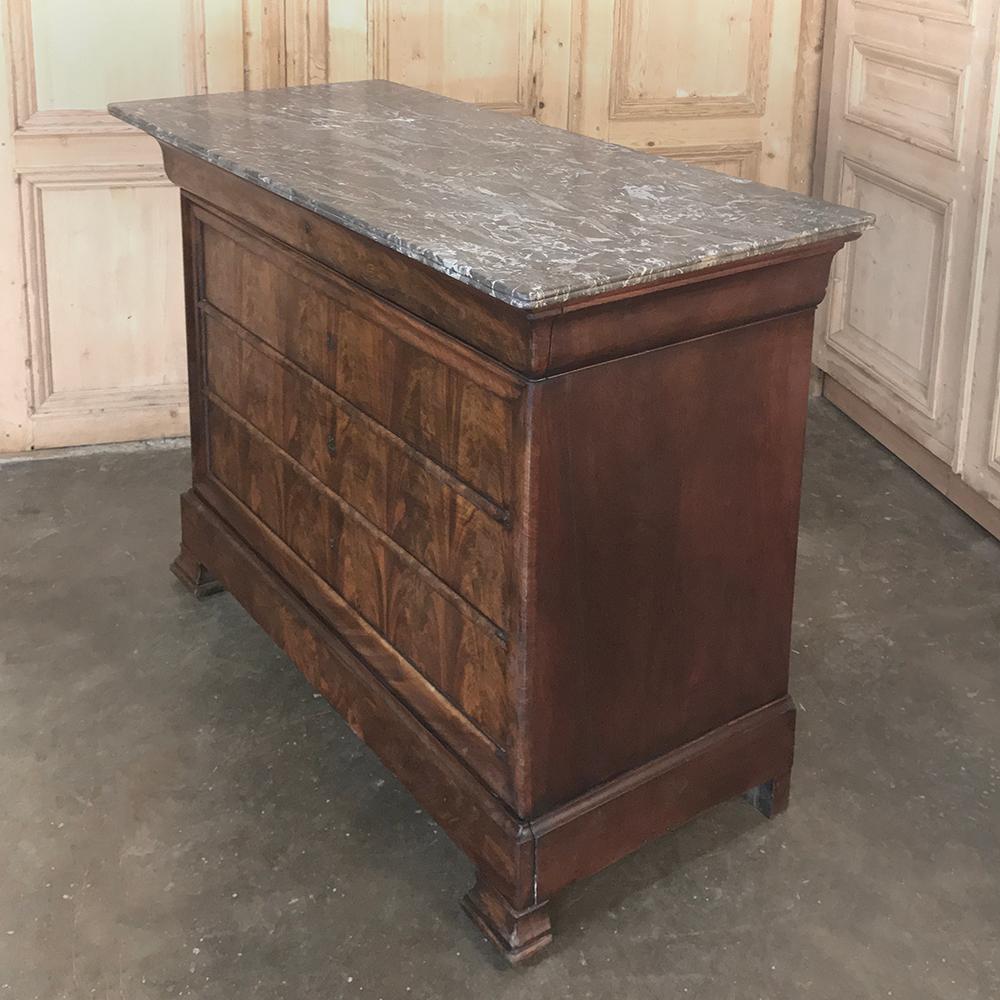 19th Century French Louis Philippe Marble-Top Commode 5
