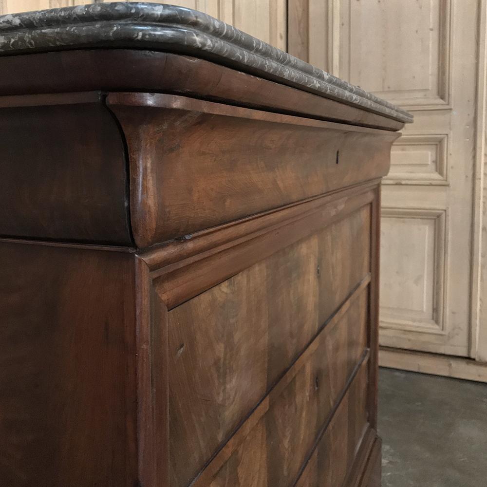 19th Century French Louis Philippe Marble Top Commode 1