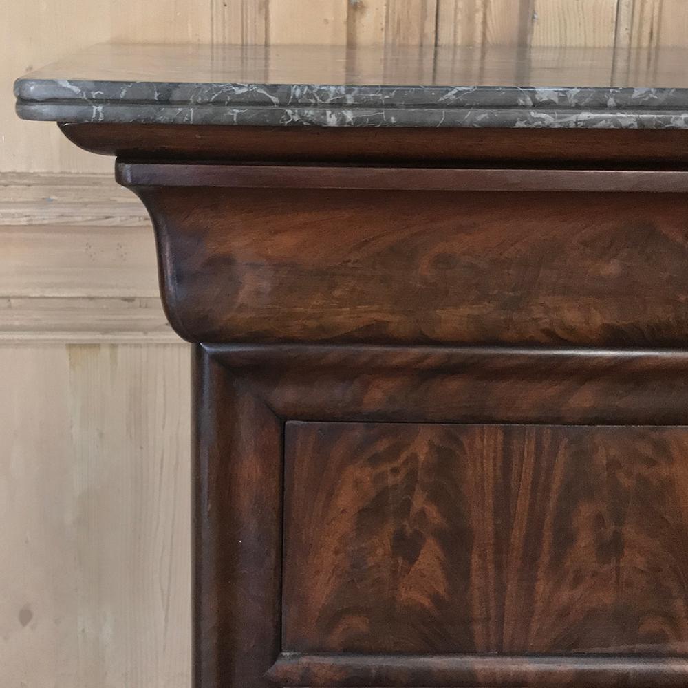19th Century French Louis Philippe Marble-Top Commode 1