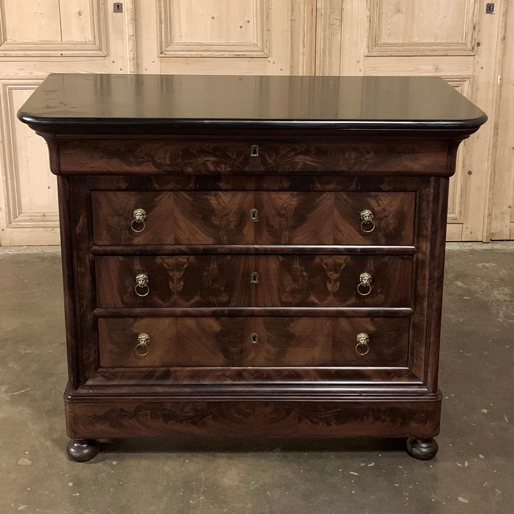 19th Century French Louis Philippe Marble Top Commode 1