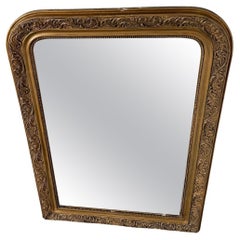 Specchio al mercurio francese "Louis Philippe" del XIX secolo.