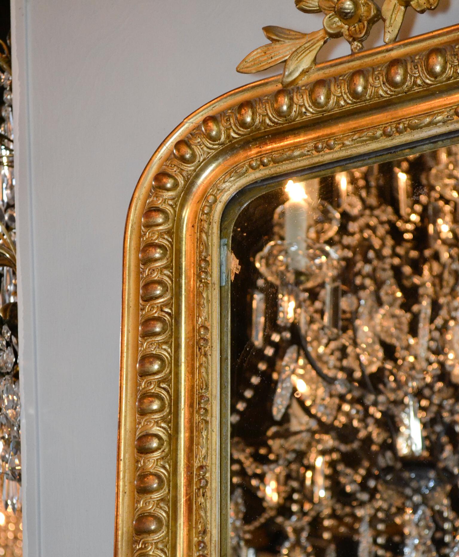 Giltwood 19th Century French Louis Philippe Mirror