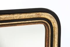 19th Century French Louis Philippe Mirror, Silvered and Gilt Frame, c.1880