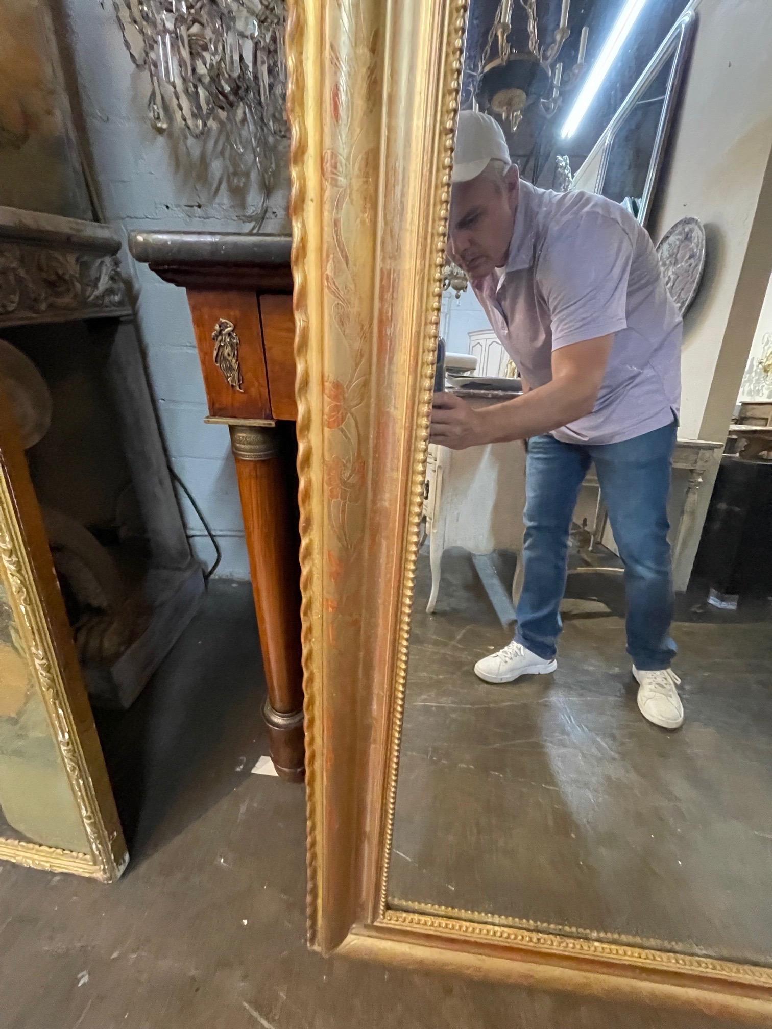 19th Century French Louis Philippe Mirror with Crest 1