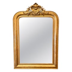 19th Century French Louis Philippe Mirror with Crest