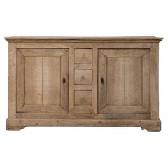 Antique 19th Century French Louis Philippe Oak Buffet with Central Drawers