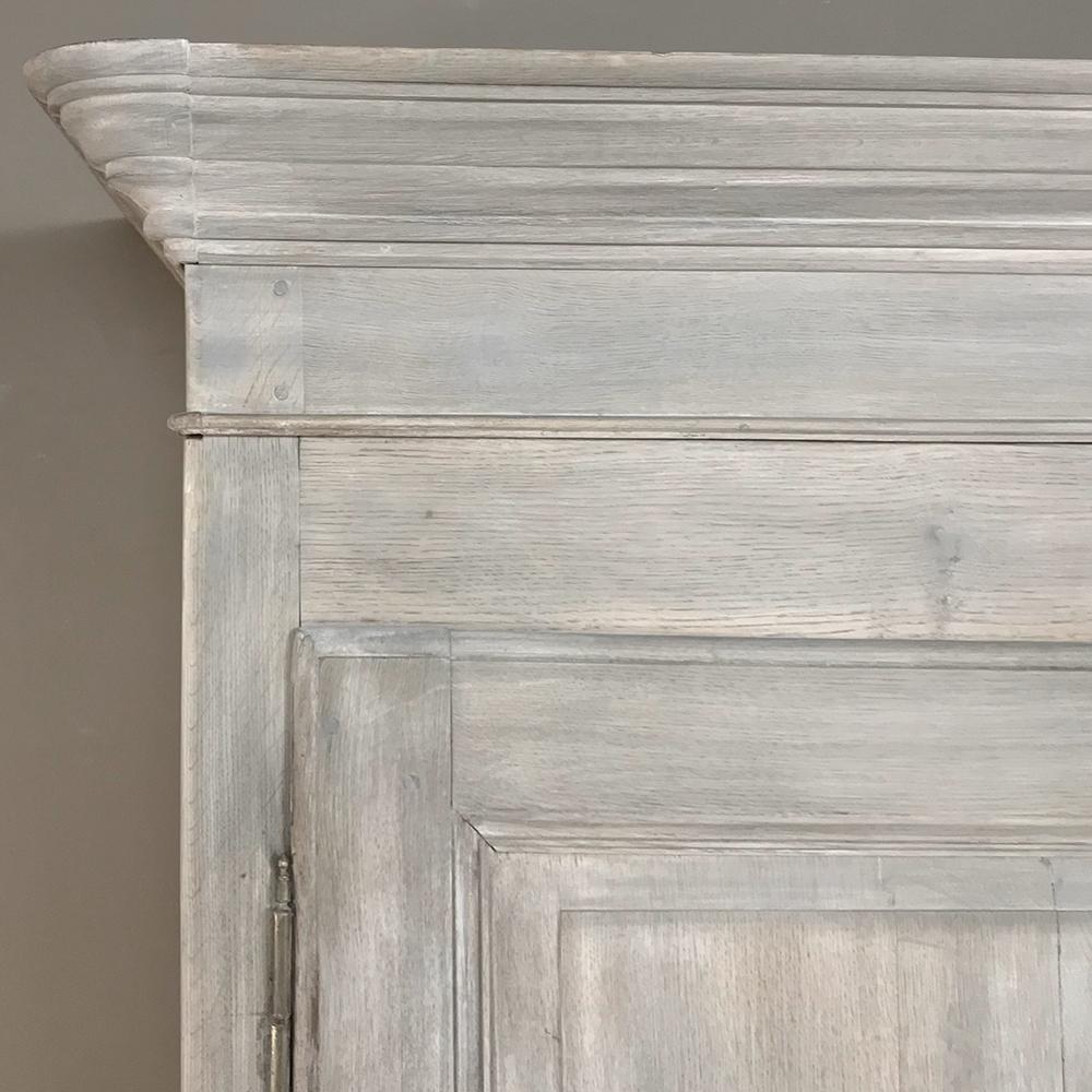 19th Century French Louis Philippe Painted Cherrywood Armoire 2
