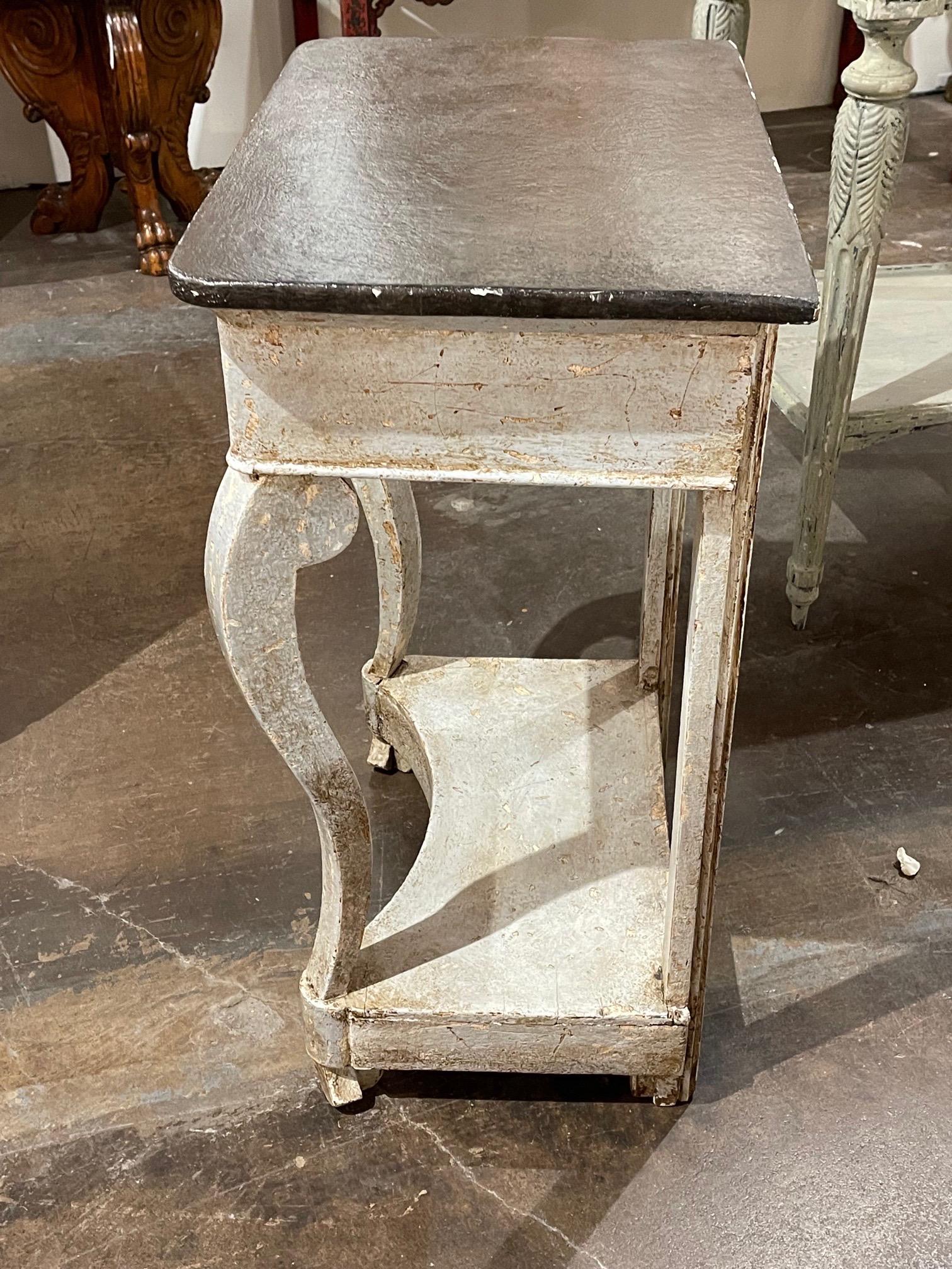 19th Century French Louis Philippe Painted Side Table For Sale 2