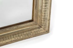 Specchio francese del XIX secolo in stile Louis Philippe, in argento dorato color oro pallido, con vetro originale