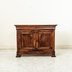 19th Century French Louis Philippe Period Book Matched Walnut Buffet