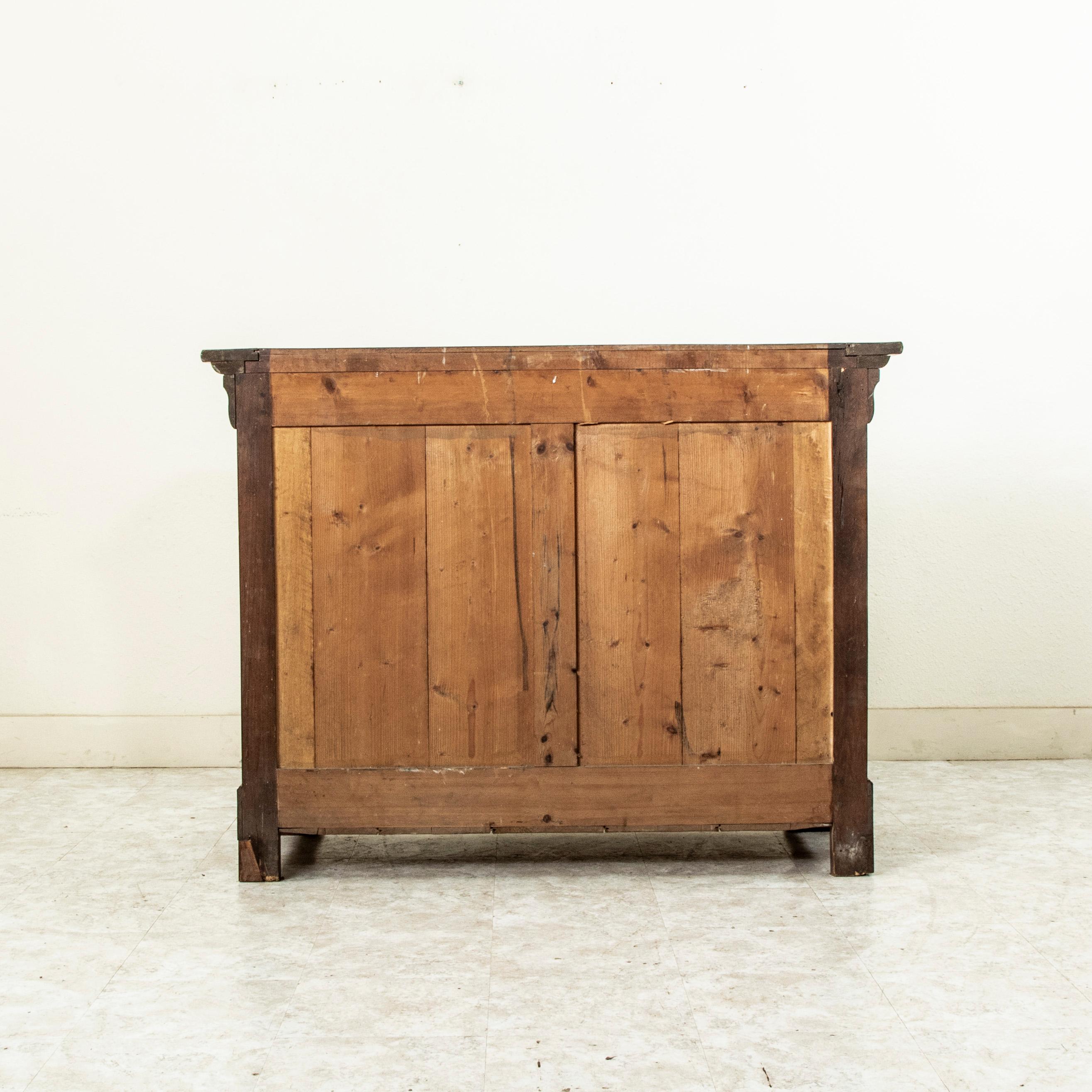 19th Century French Louis Philippe Period Book Matched Walnut Buffet For Sale 2
