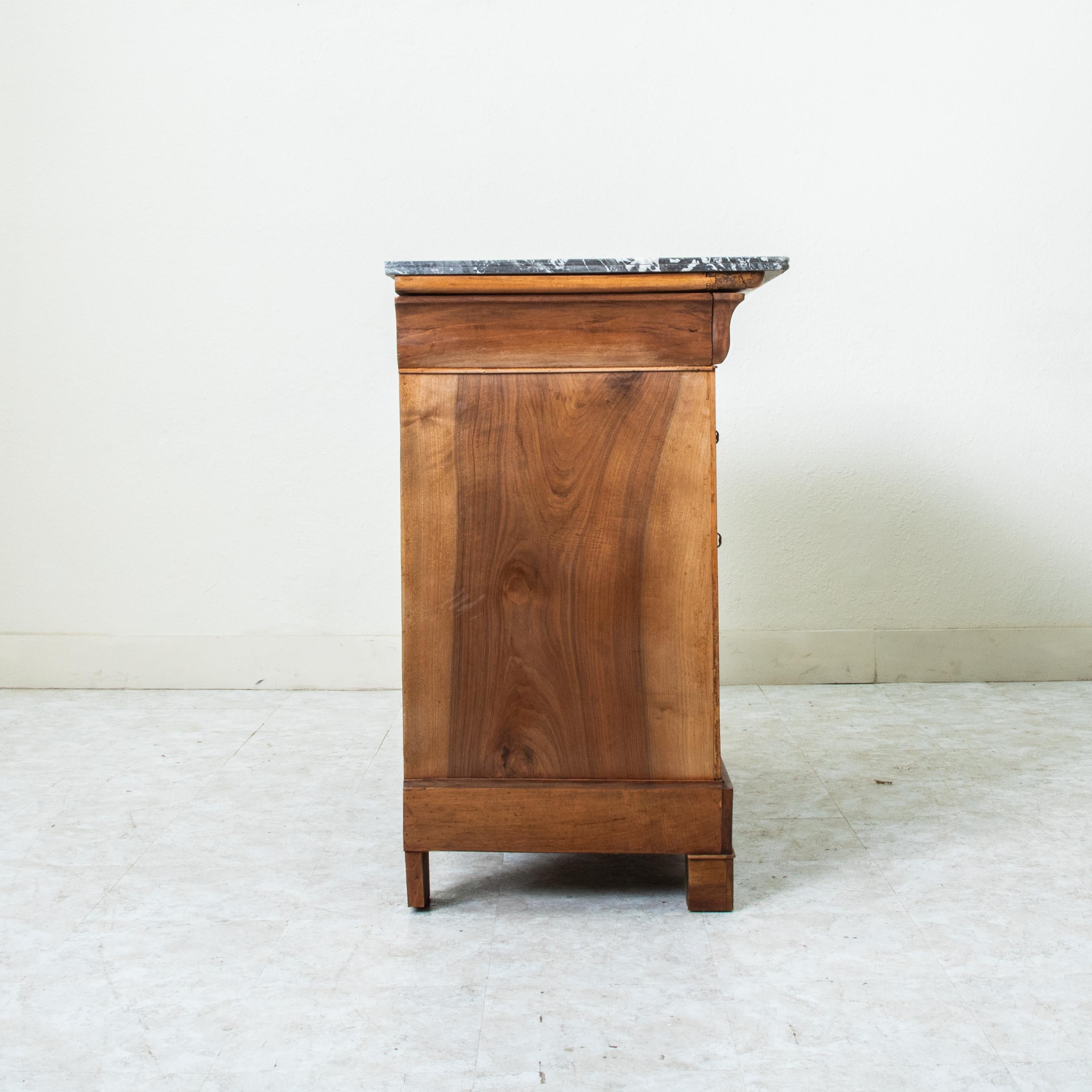 19th Century French Louis Philippe Period Burl Walnut Commode, Chest of Drawers 1