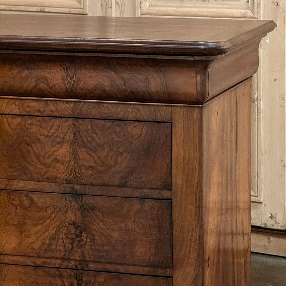 19th Century French Louis Philippe Period Burl Walnut Commode 8