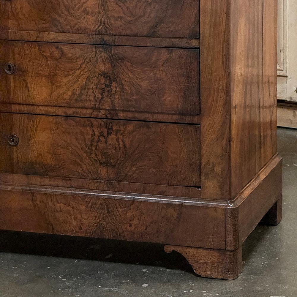 19th Century French Louis Philippe Period Burl Walnut Commode For Sale 9