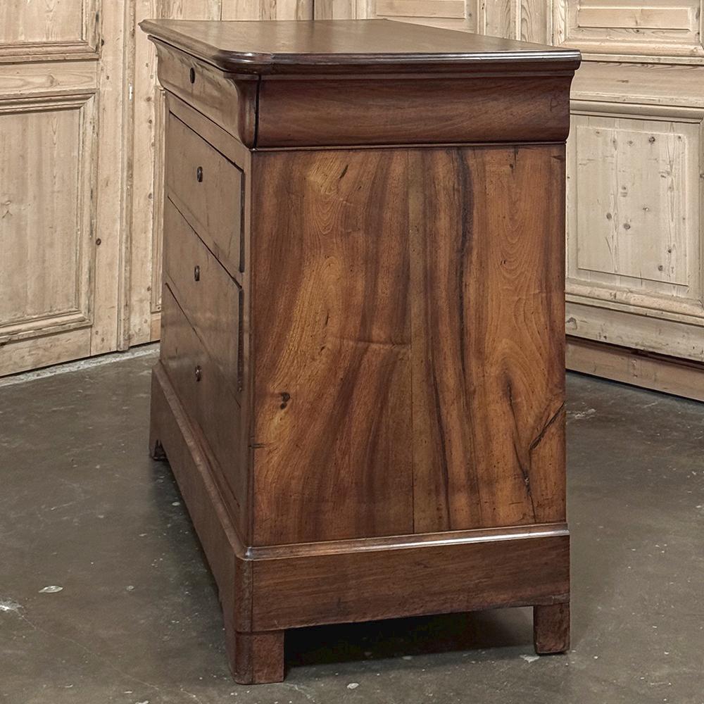 19th Century French Louis Philippe Period Burl Walnut Commode For Sale 11
