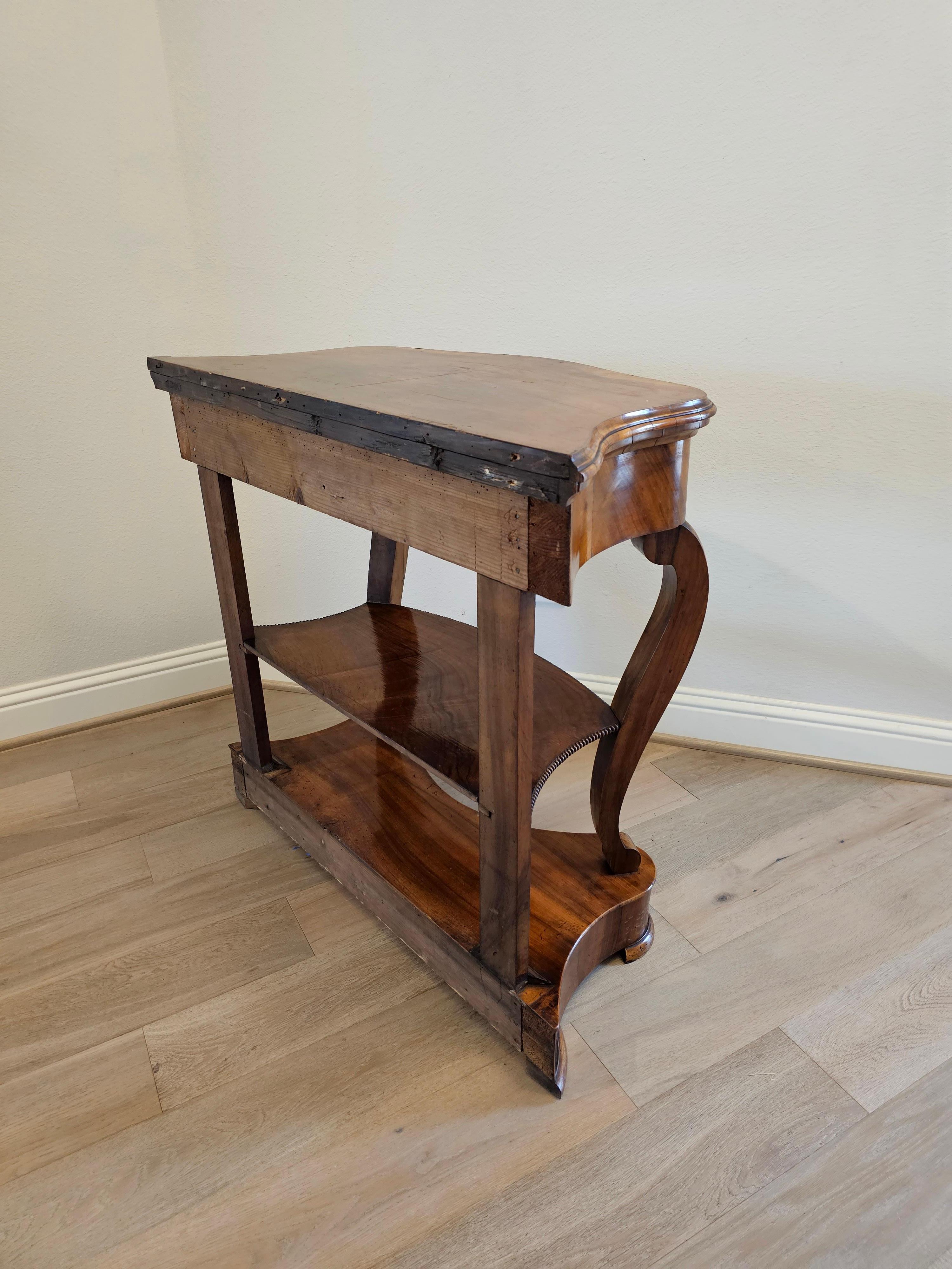19th Century French Louis Philippe Period Burl Walnut Console Table For Sale 11