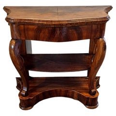 19th Century French Louis Philippe Period Burl Walnut Console Table