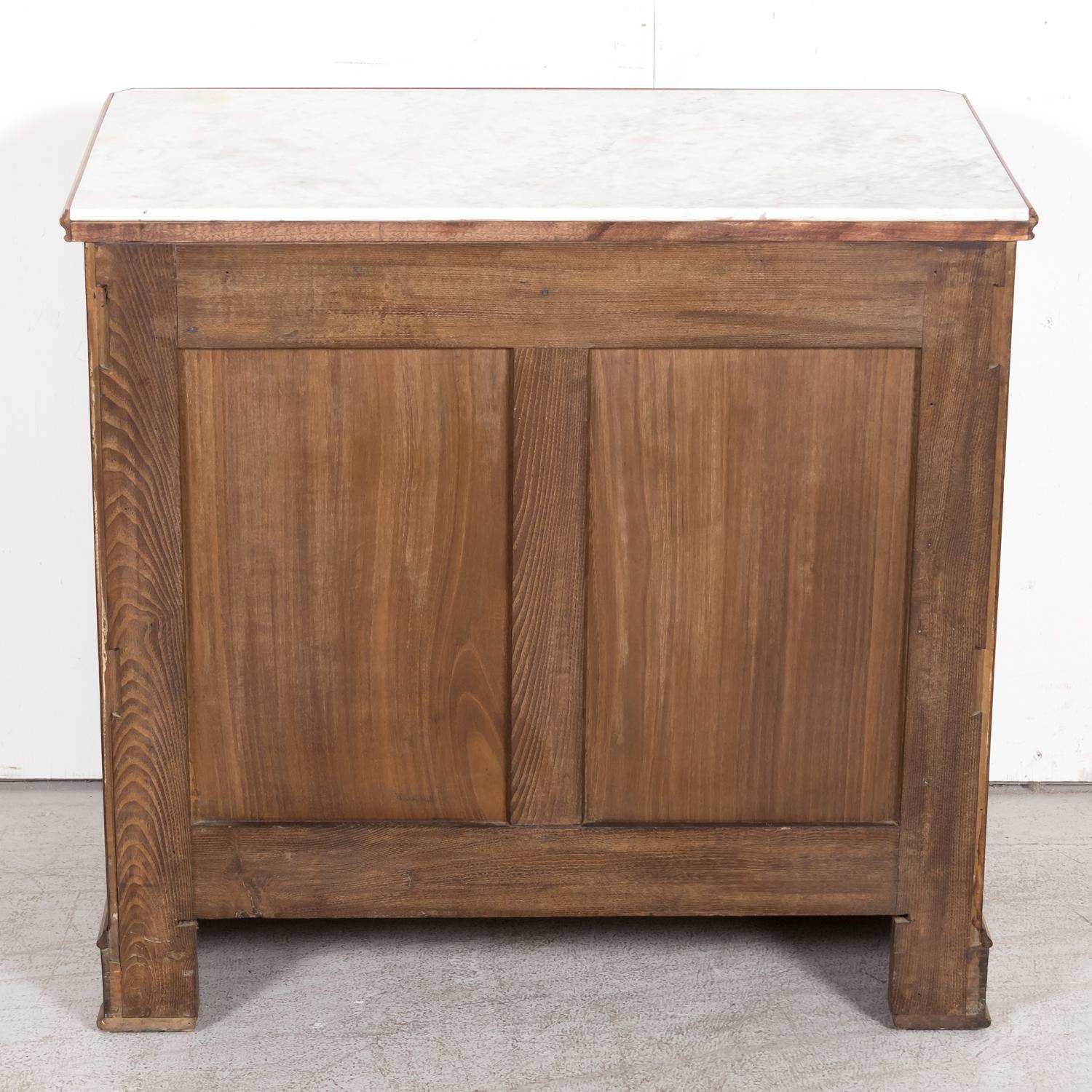 19th Century French Louis Philippe Period Burled Walnut Commode with Marble Top 16