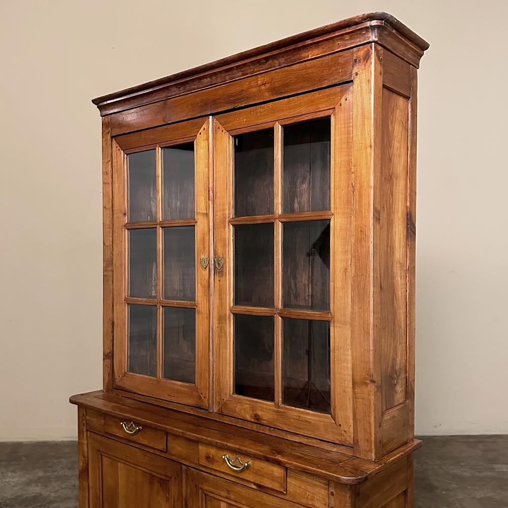 19th Century French Louis Philippe Period Cherry Bookcase ~ China Buffet For Sale 10