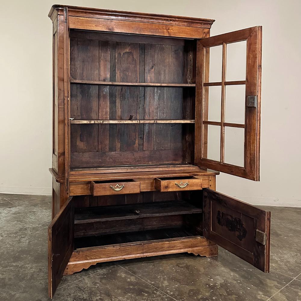 19th Century French Louis Philippe Period Cherry Bookcase ~ China Buffet For Sale 3