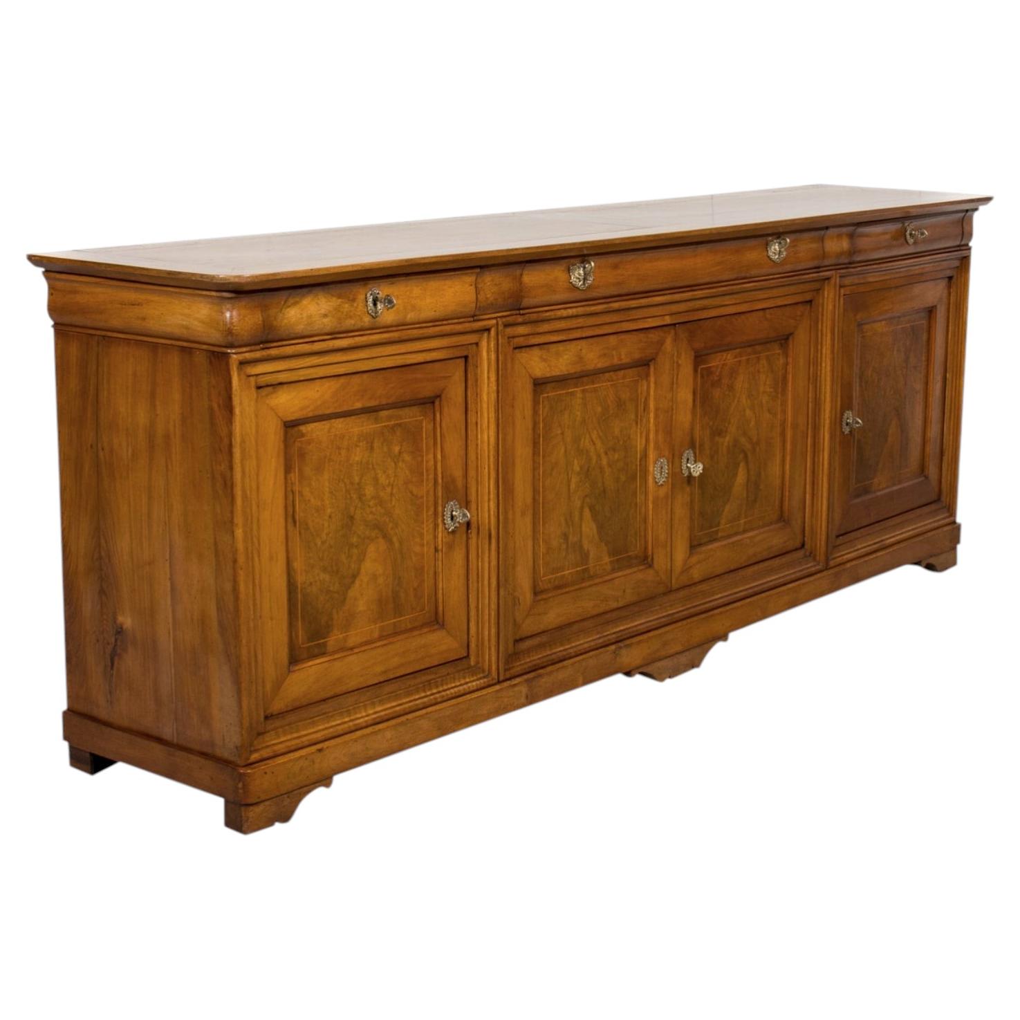 19th Century French Louis Philippe Period Cherrywood Lyonnaise Enfilade Buffet