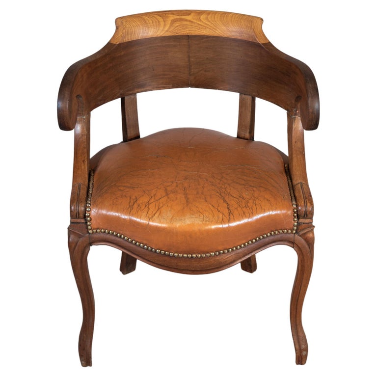 19th Century French Louis Philippe Period Desk Chair For Sale at 1stDibs