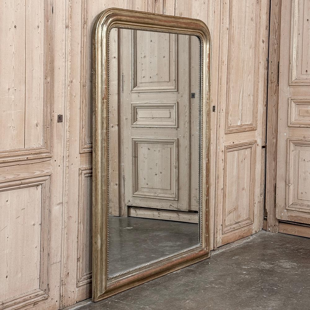 19th Century French Louis Philippe Period Gilded Mirror For Sale 7