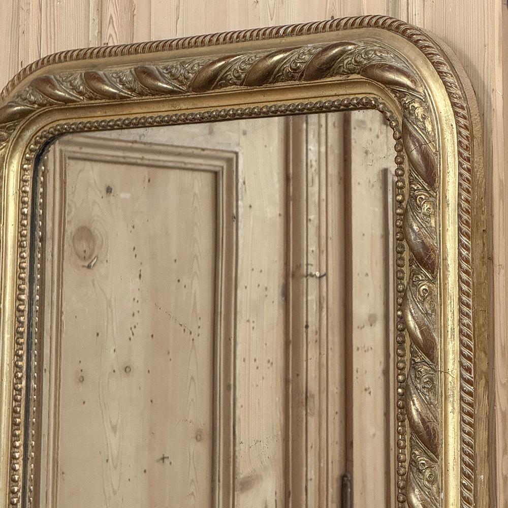 Espejo dorado de época Louis Philippe francés del siglo XIX en venta 3