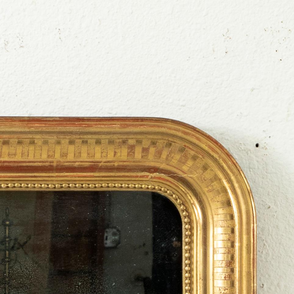Espejo de madera dorada de época Louis Philippe francés del siglo XIX en venta 5
