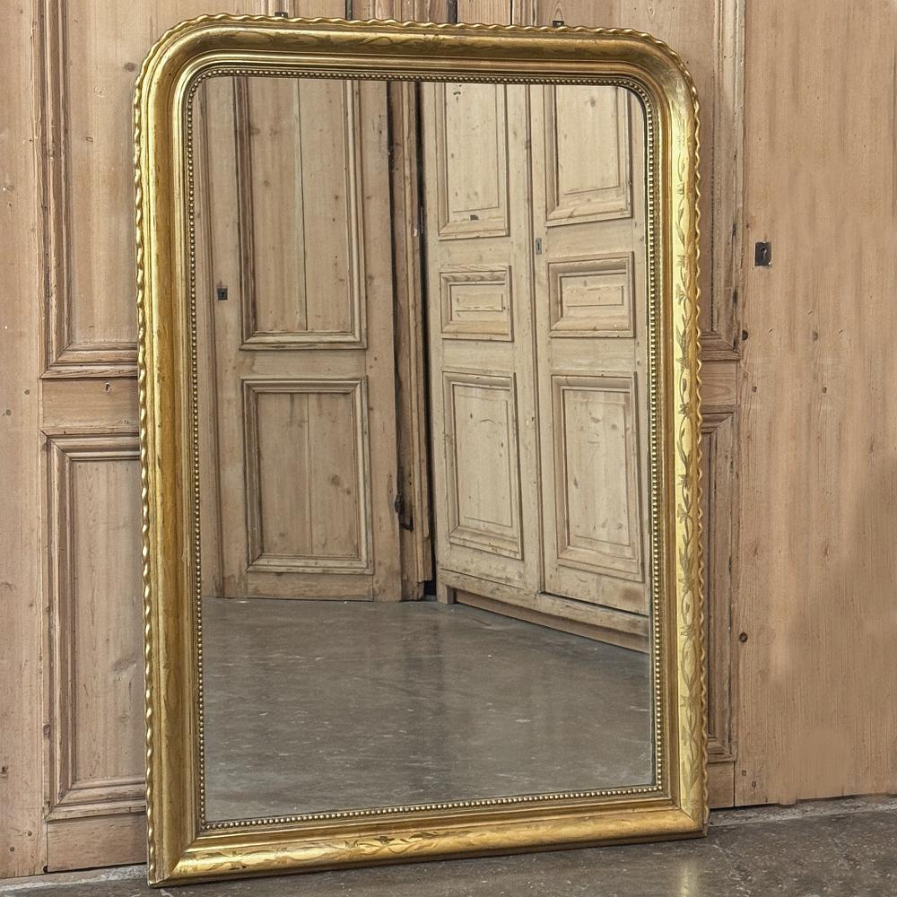 Louis-Philippe Miroir français du 19ème siècle d'époque Louis Philippe en bois doré en vente