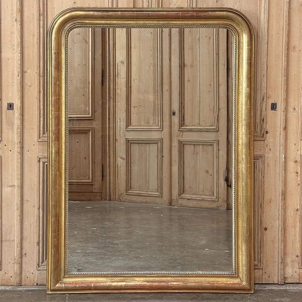 Fait main Miroir français du 19ème siècle d'époque Louis Philippe en bois doré en vente