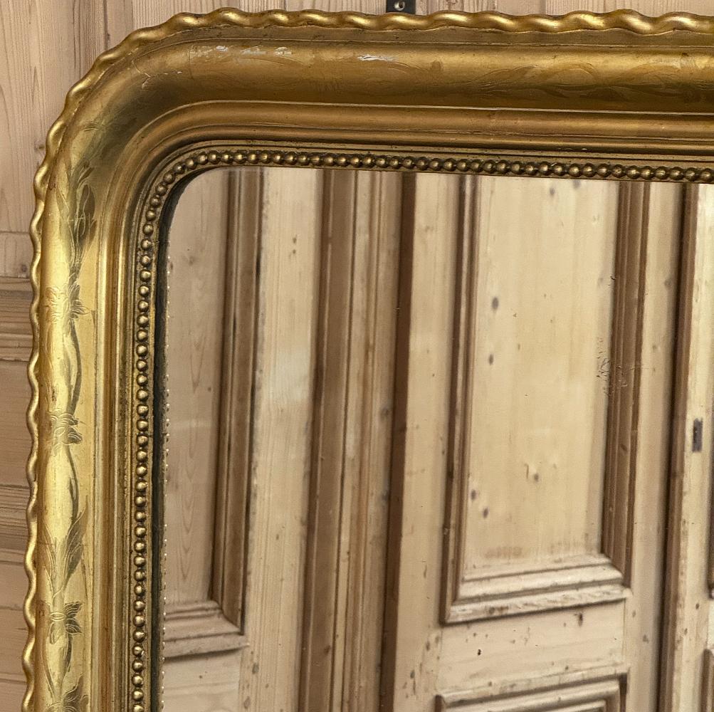 XIXe siècle Miroir français du 19ème siècle d'époque Louis Philippe en bois doré en vente