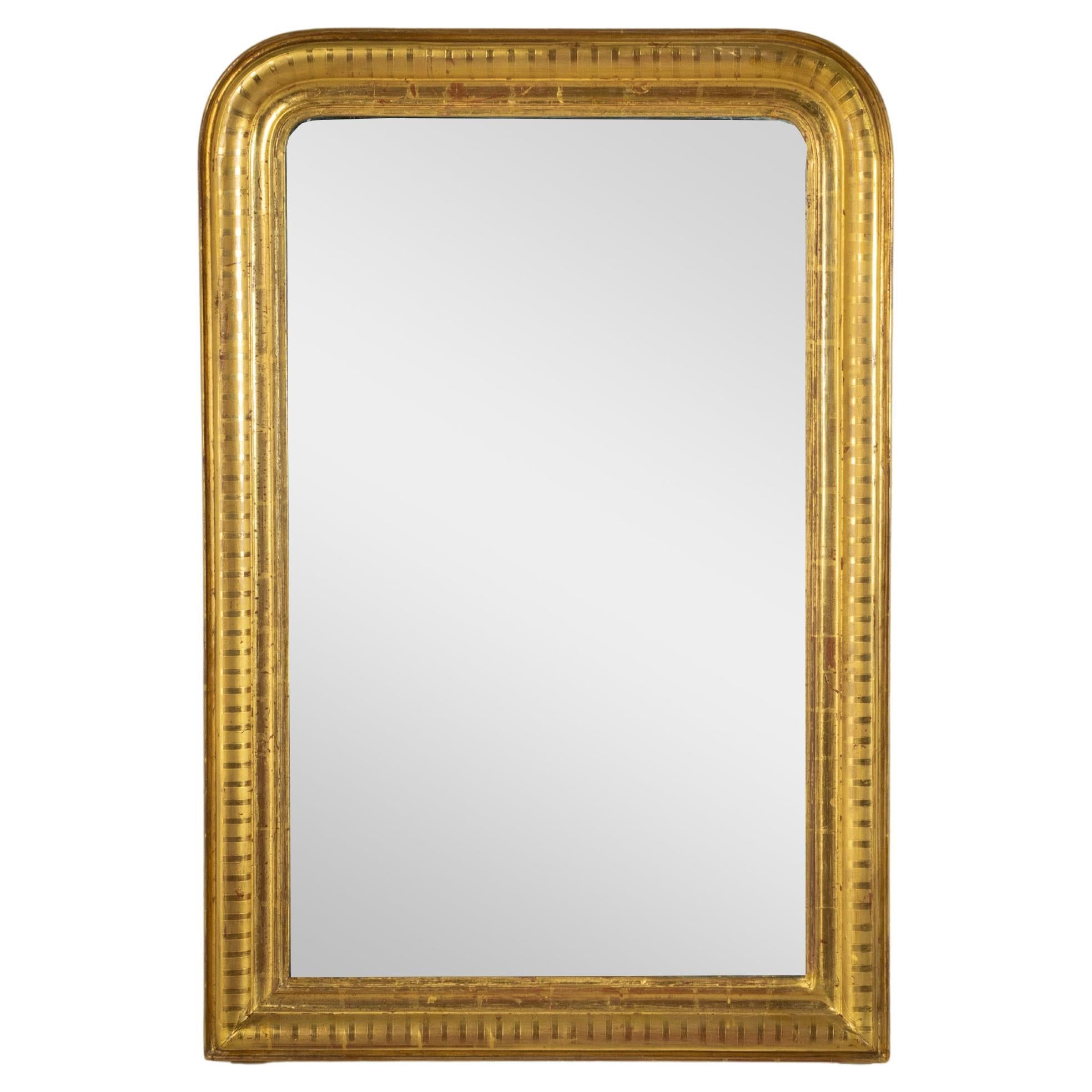 19th Century French Louis Philippe Period Giltwood Mirror