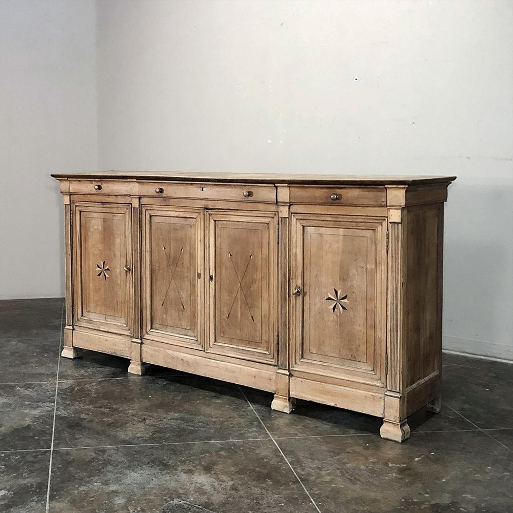 Hand-Crafted 19th Century French Louis Philippe Period Inlaid Stripped Buffet