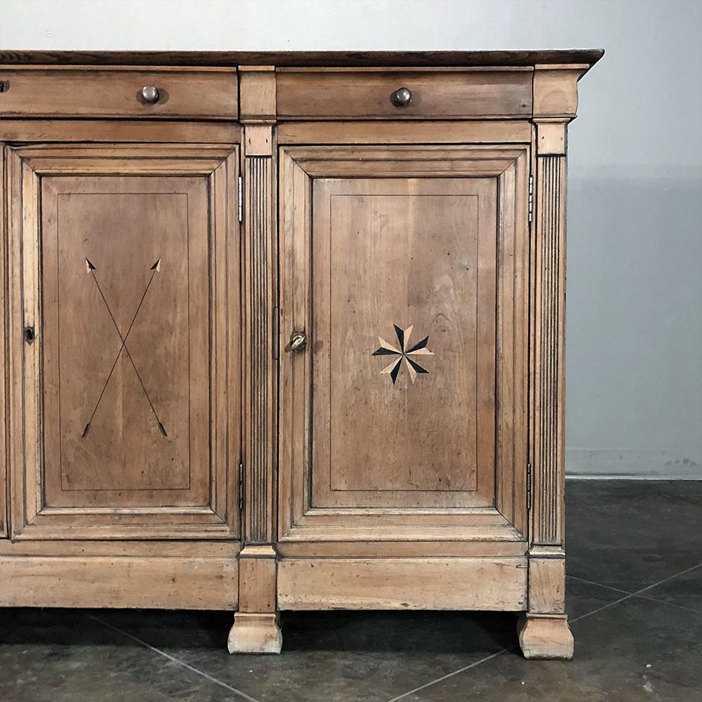 Mid-19th Century 19th Century French Louis Philippe Period Inlaid Stripped Buffet