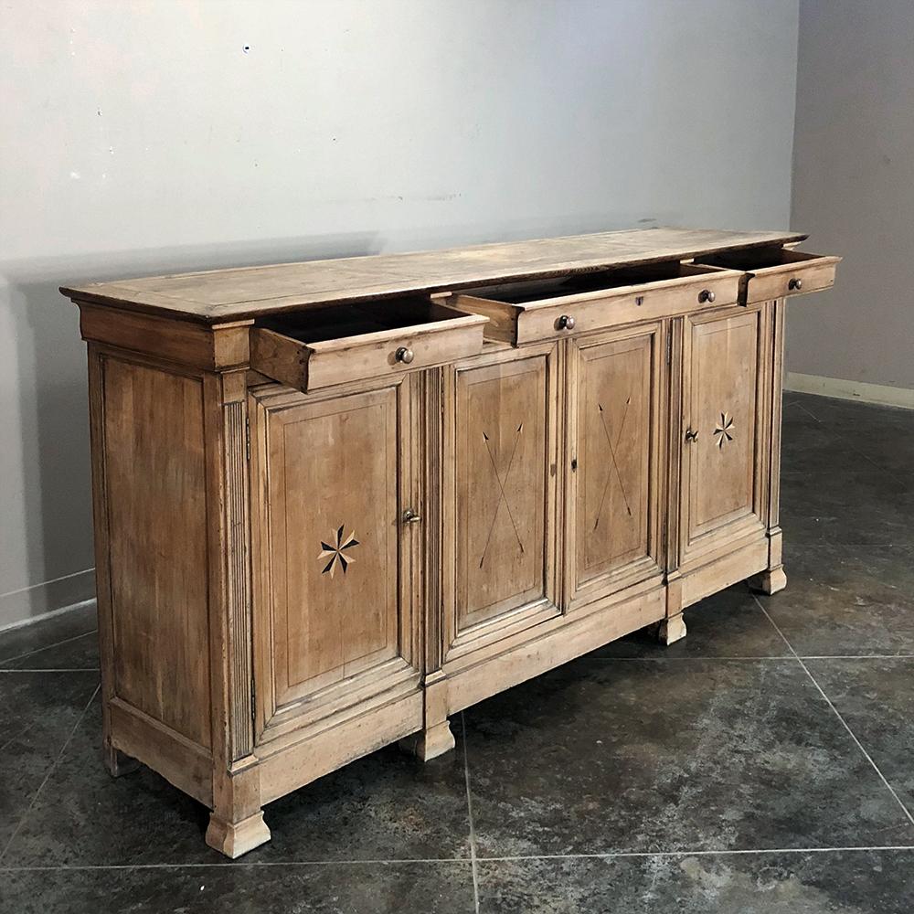 19th Century French Louis Philippe Period Inlaid Stripped Buffet 2