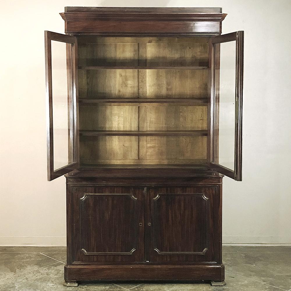 Mid-19th Century 19th Century French Louis Philippe Period Mahogany Bookcase For Sale