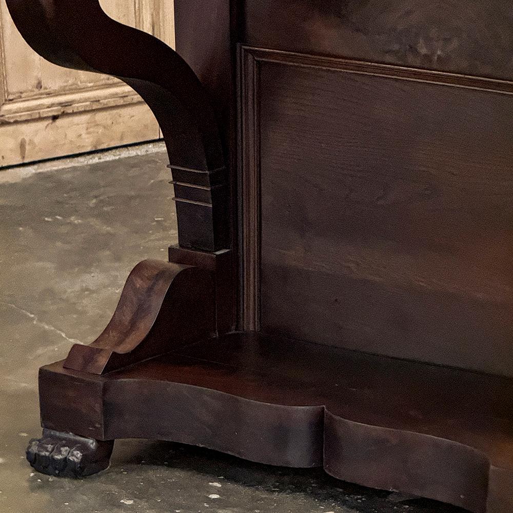 19th Century French Louis Philippe Period Mahogany Marble Top Console For Sale 7
