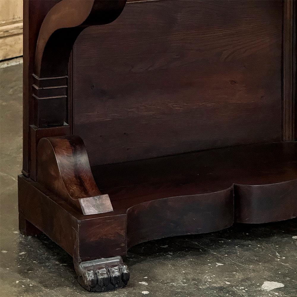 19th Century French Louis Philippe Period Mahogany Marble Top Console For Sale 2