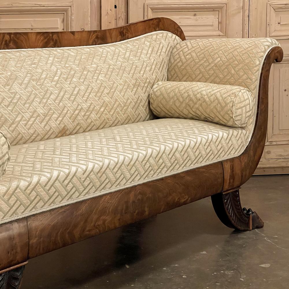 19th Century French Louis Philippe Period Mahogany Sofa For Sale 12