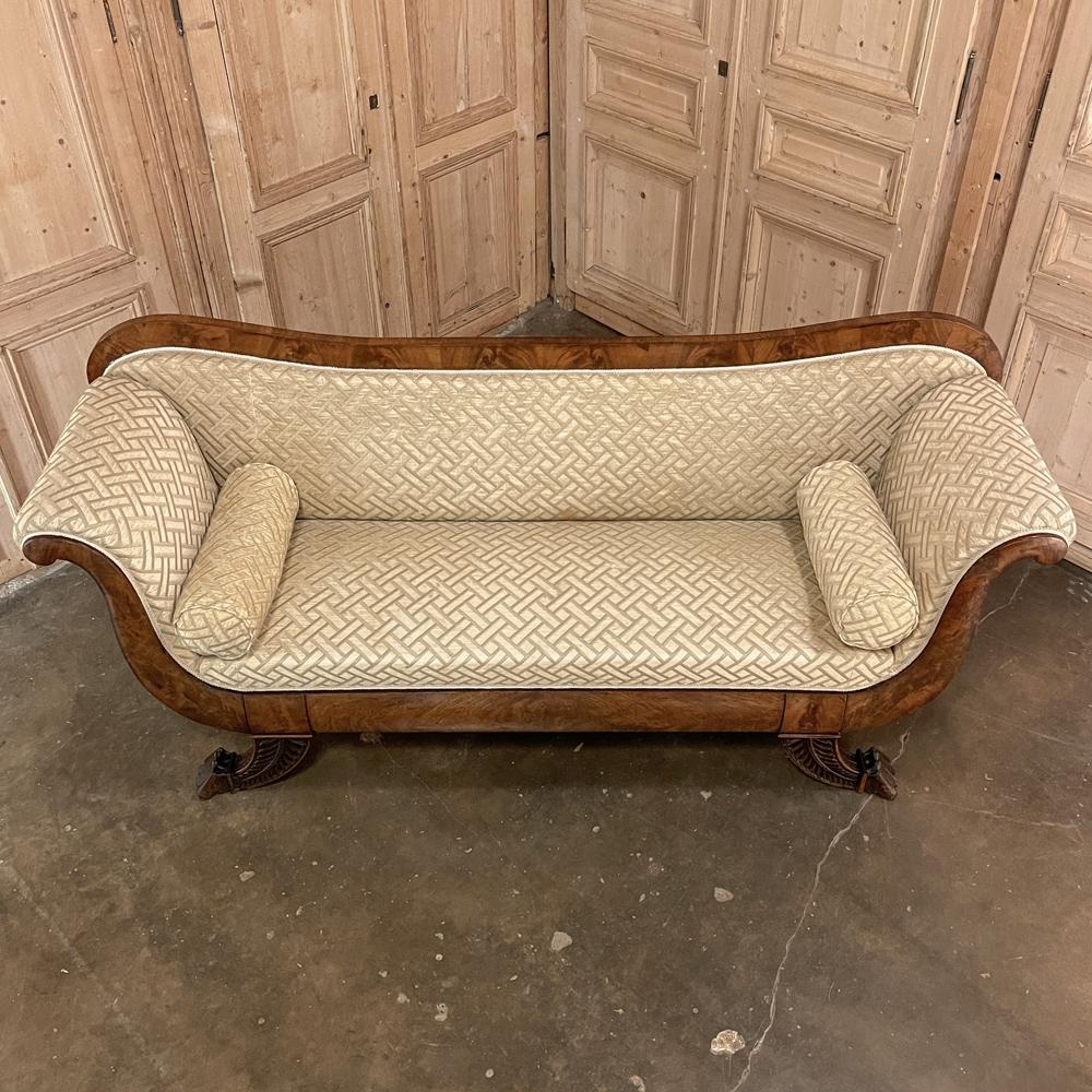 19th Century French Louis Philippe Period Mahogany Sofa In Good Condition For Sale In Dallas, TX