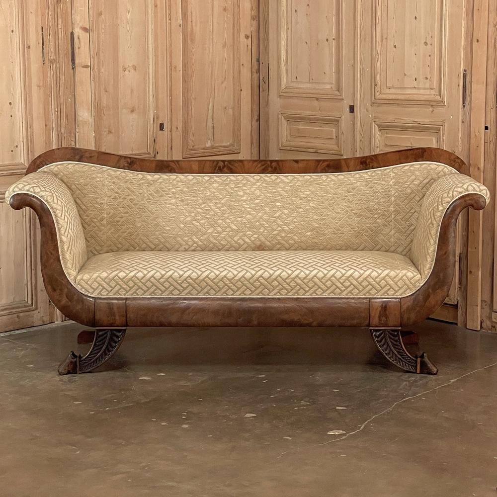 19th Century French Louis Philippe Period Mahogany Sofa For Sale 1