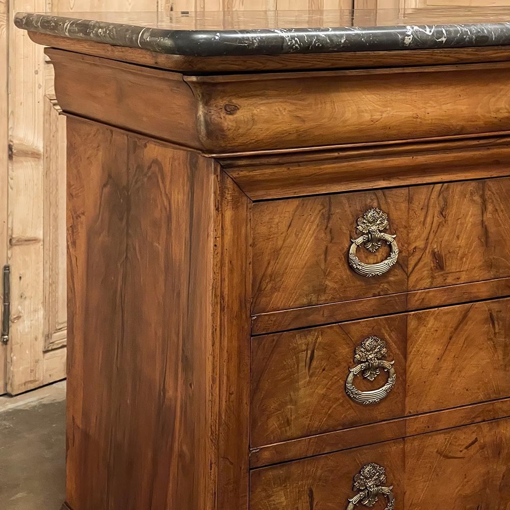 19th Century French Louis Philippe Period Marble Top Commode 6