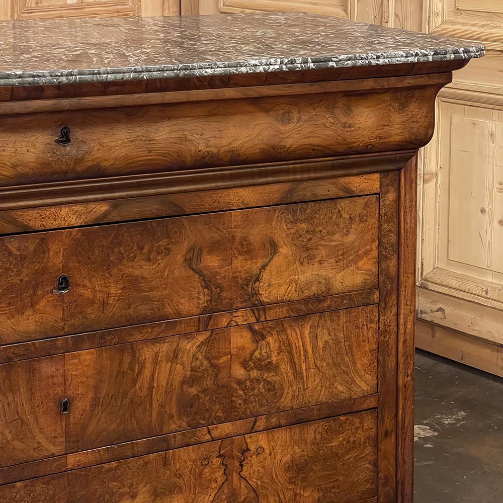 19th Century French Louis Philippe Period Marble Top Commode 7