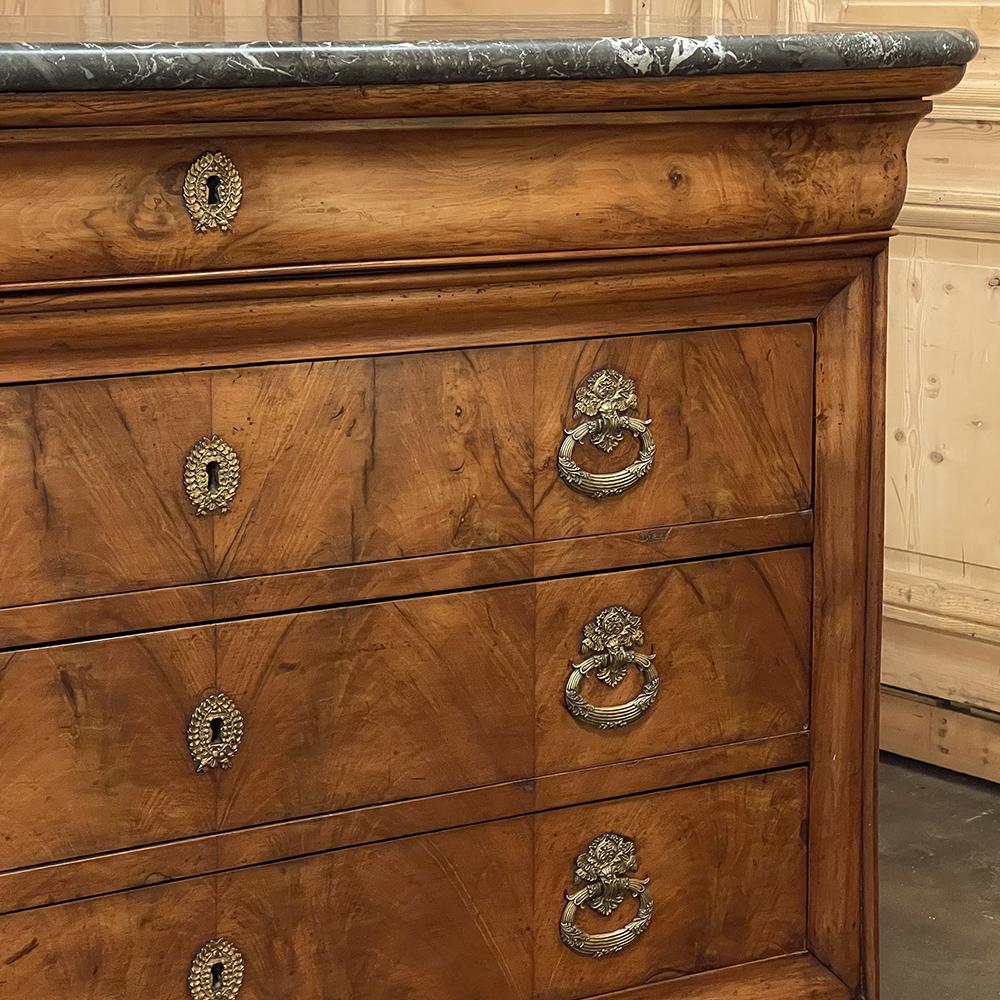 19th Century French Louis Philippe Period Marble Top Commode 8