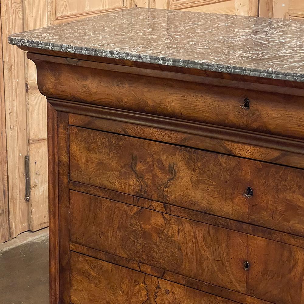 19th Century French Louis Philippe Period Marble Top Commode 10