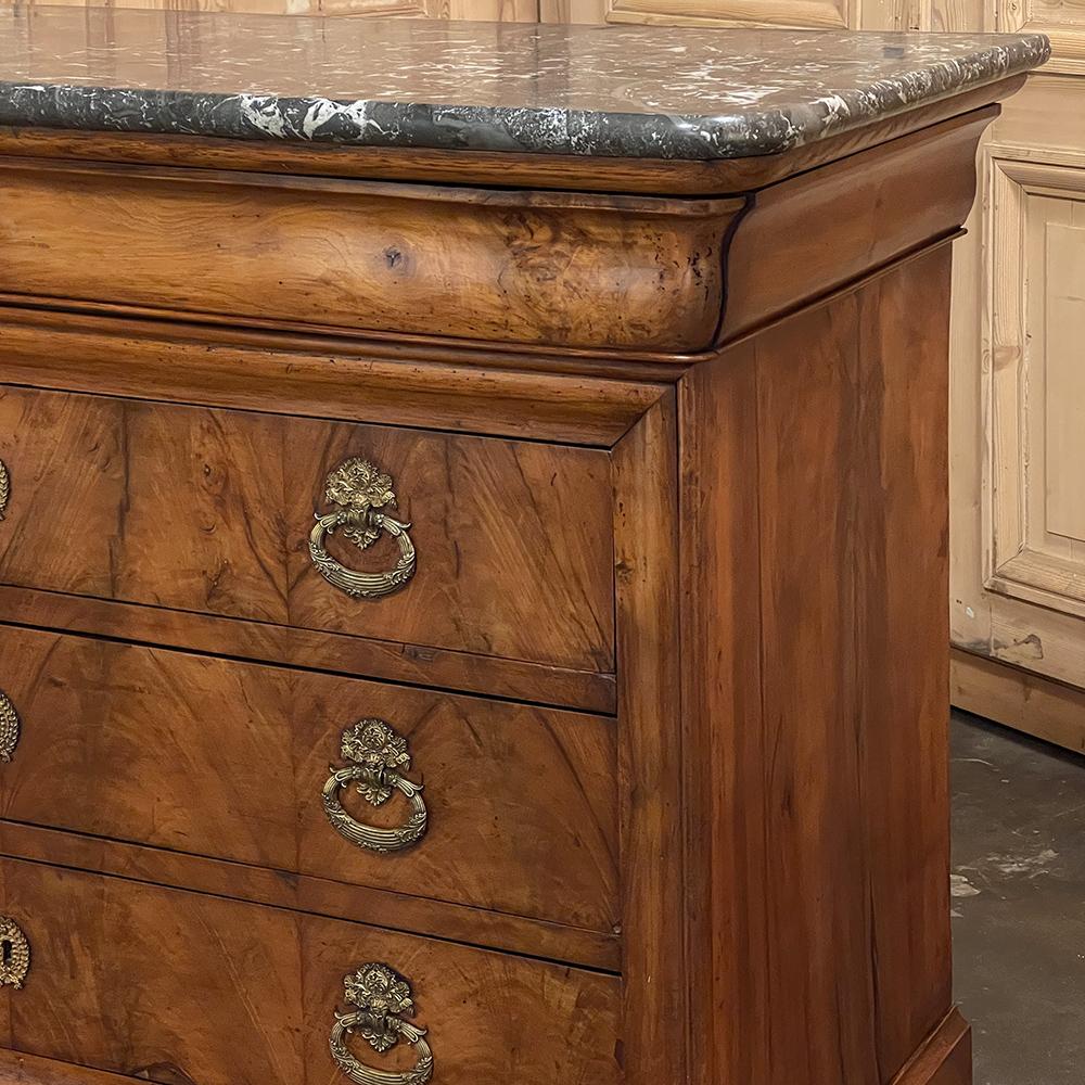 19th Century French Louis Philippe Period Marble Top Commode 10