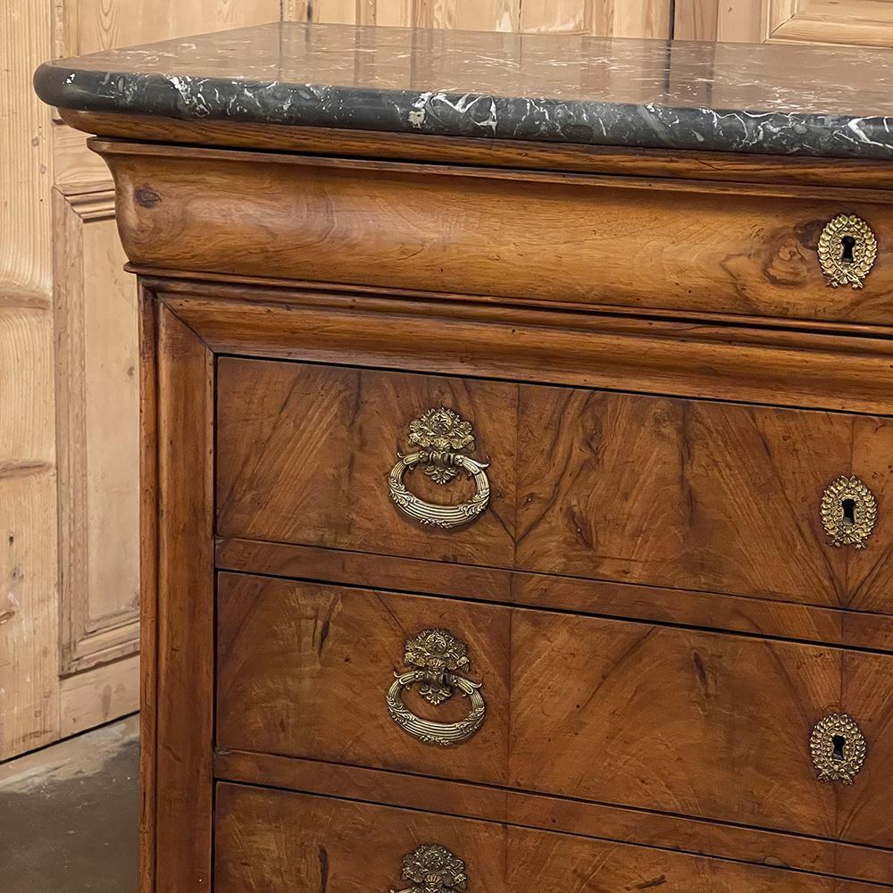 19th Century French Louis Philippe Period Marble Top Commode 11