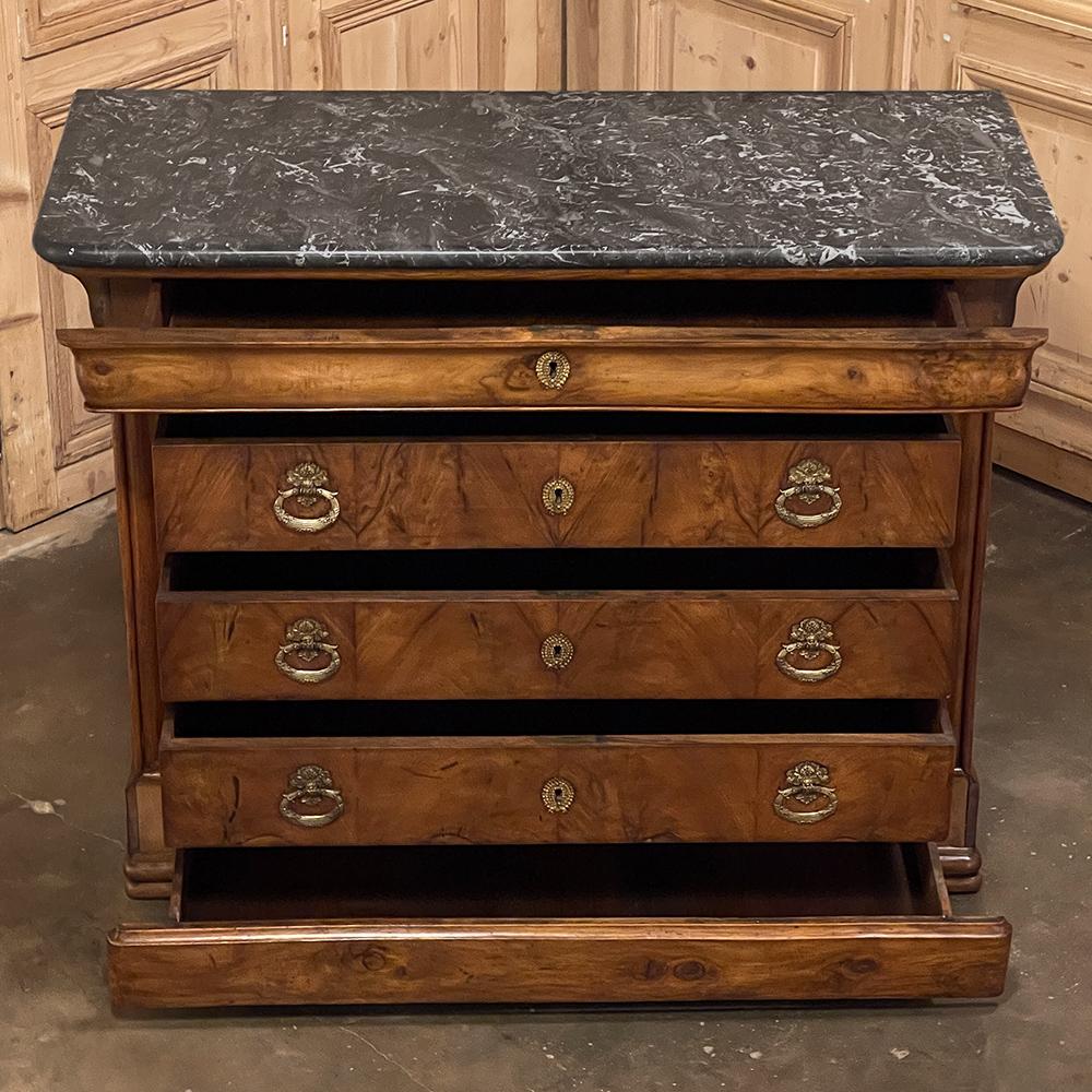 19th Century French Louis Philippe Period Marble Top Commode 1