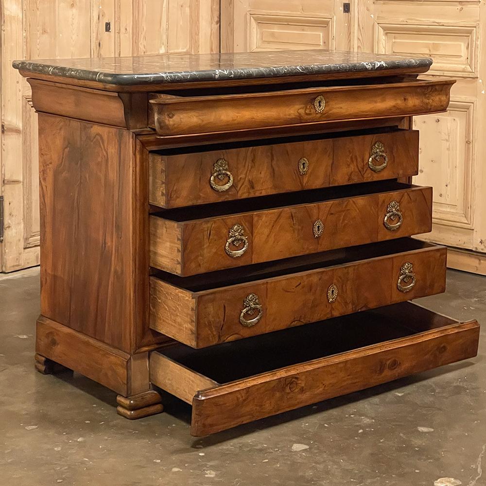 19th Century French Louis Philippe Period Marble Top Commode 2